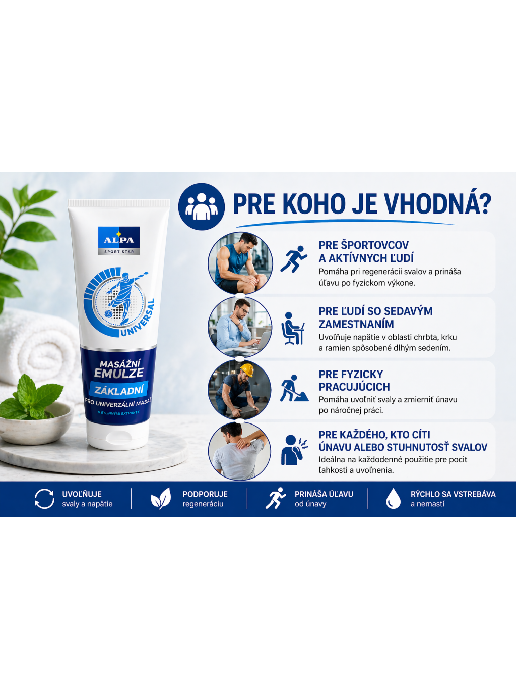 Pre koho je vhodná Alpa Masážna Emulzia Základná