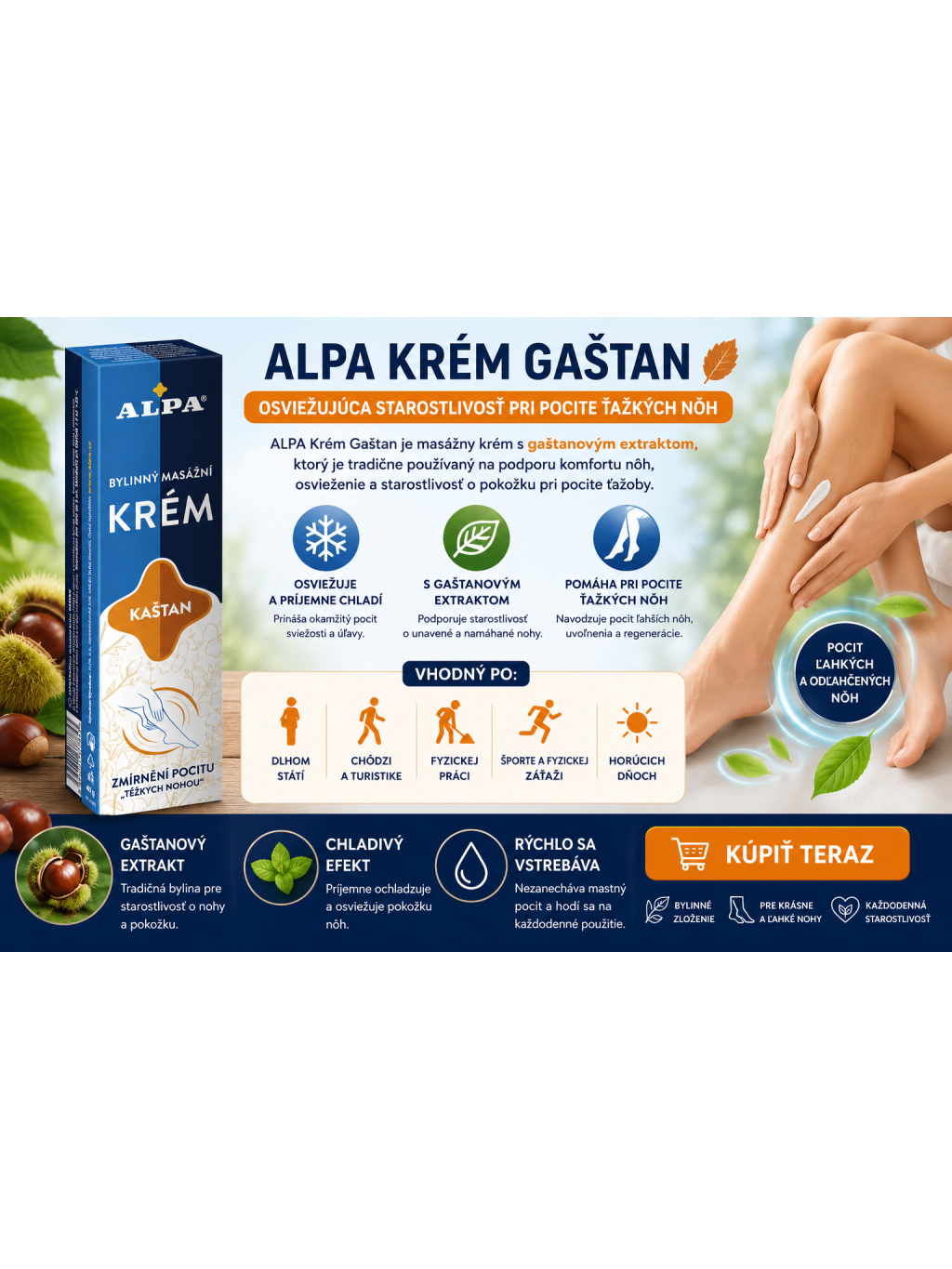 ALPA Krém Gaštan 40 g masážny krém